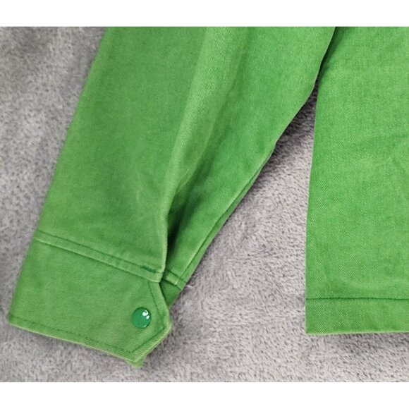 Detroit Motor Company Jacket Mens Small Green Denim Full Zip Long Sleeve - Picture 12 of 13